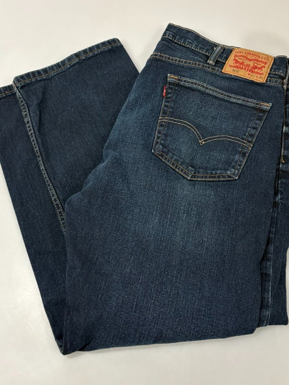 Levis 505 Mens 40 x 30 Blue Jeans Denim 5 Pocket